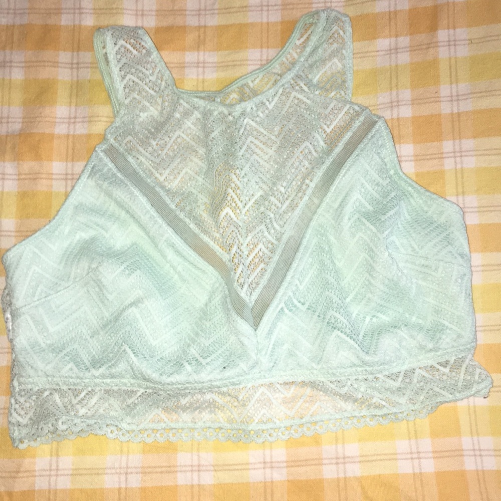 mint green bralette